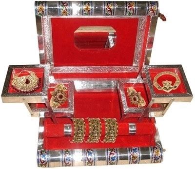 traditional rajasthan white metal jewellery vanity box|rajasthani gold jewellery.